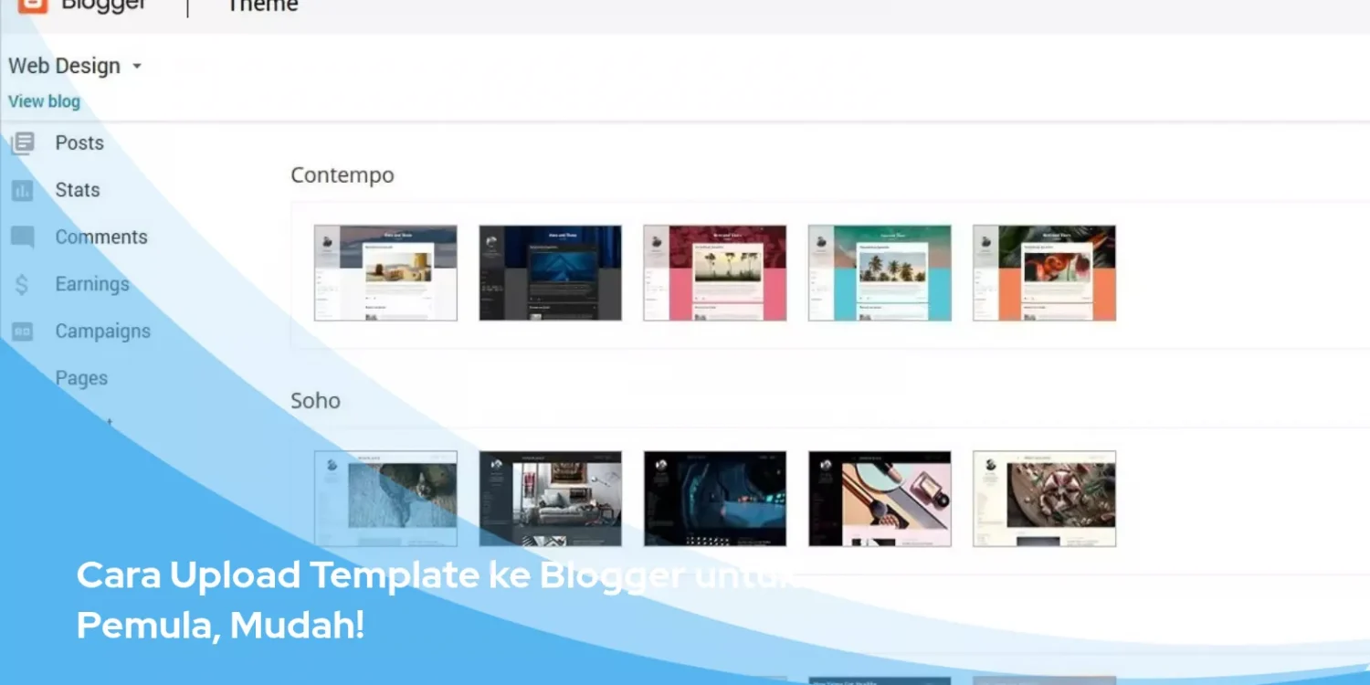 Cara Upload Template ke Blogger untuk Pemula, Mudah!